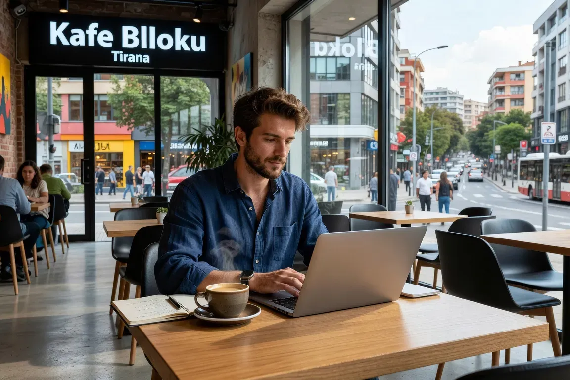 Cafe laptop Tirana