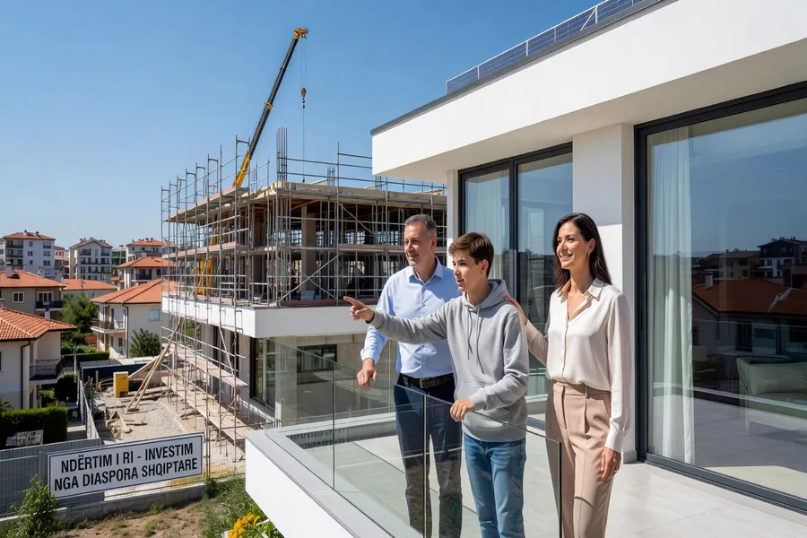 Maison albanaise moderne rénovée grâce aux investissements de la diaspora