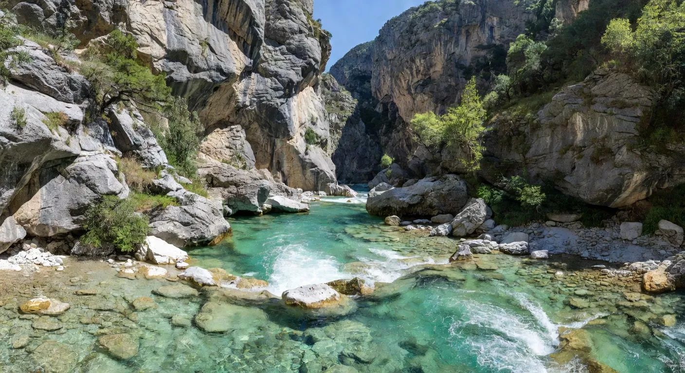 Rafting sur la Vjosë, rivière sauvage classée Natura 2000 en Albanie