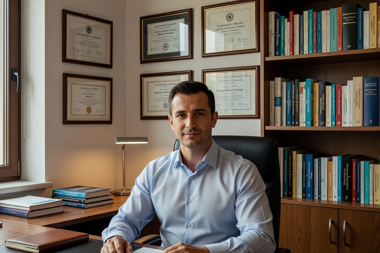 Portrait du Dr. Artan Hoxha, psychologue clinicien au cabinet Psike à Tirana