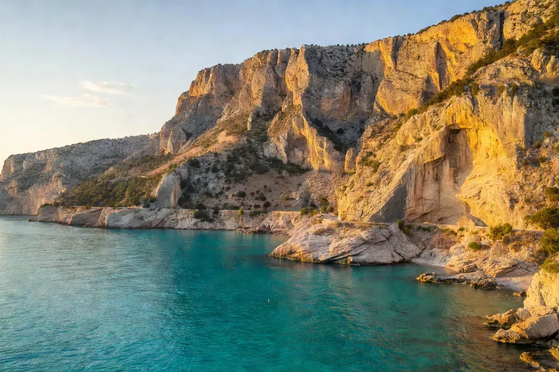 Voyageurs sur la Riviera albanaise avec les falaises de Llogaraja en arrière-plan