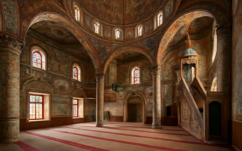Interieur d'une mosquee ottomane en Albanie