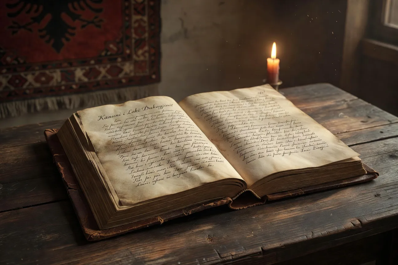 Pages du Kanun de Lek Dukagjini, code coutumier albanais du XVe siècle